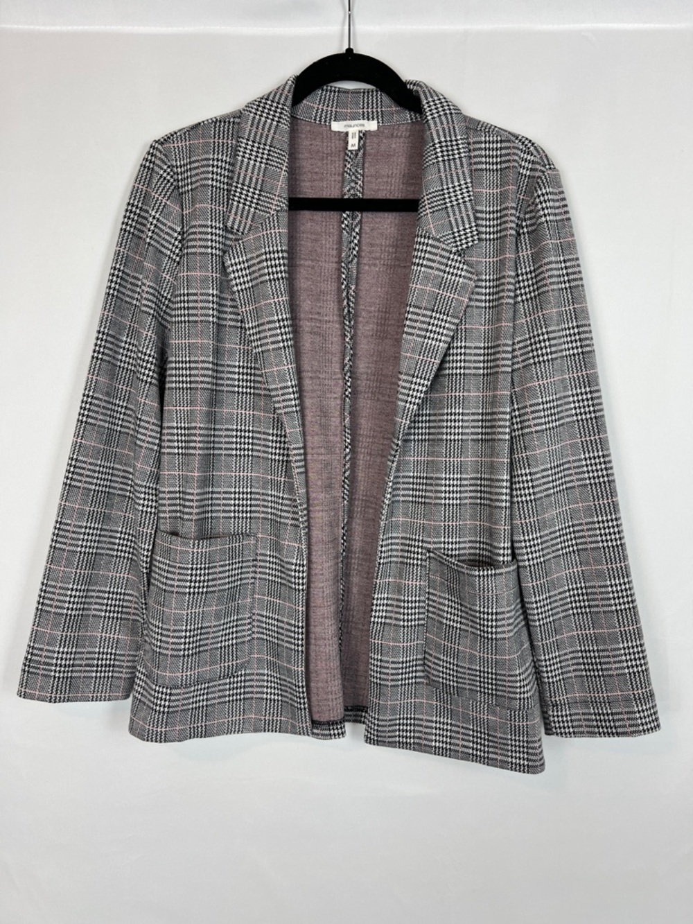 Maurices Gray‎ and Pink Plaid Blazer Size M